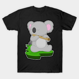 Koala Musician Flute Music T-Shirt